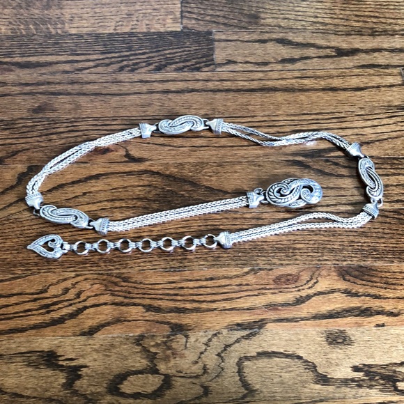 Vintage BRIGHTON BALI SILVER CHAIN BELT! main image 7
